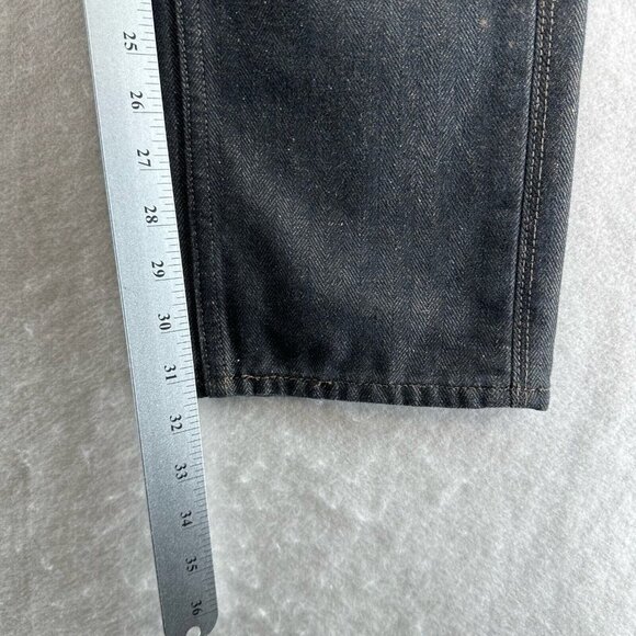 LEVI'S Jeans Mens 32 x 32 Straight Leg Dark Washed Denim Cotton Black - Picture 9 of 9
